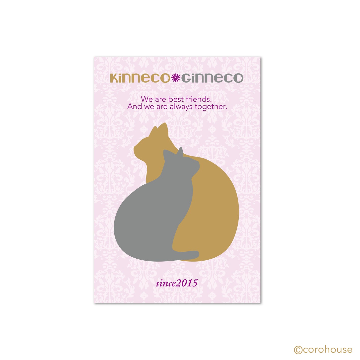 【金猫銀猫】ポストカード