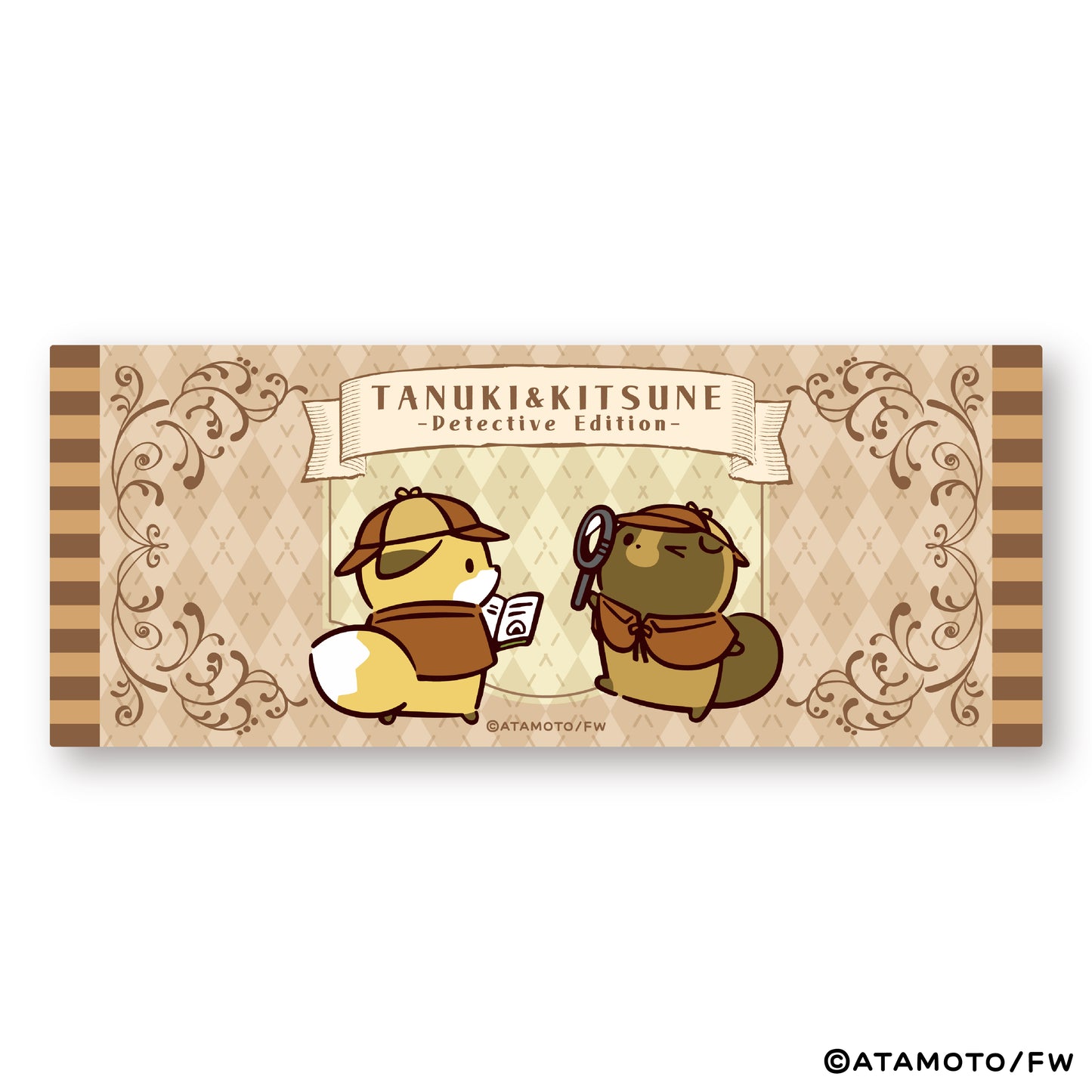 【タヌキとキツネ】フェイスタオル