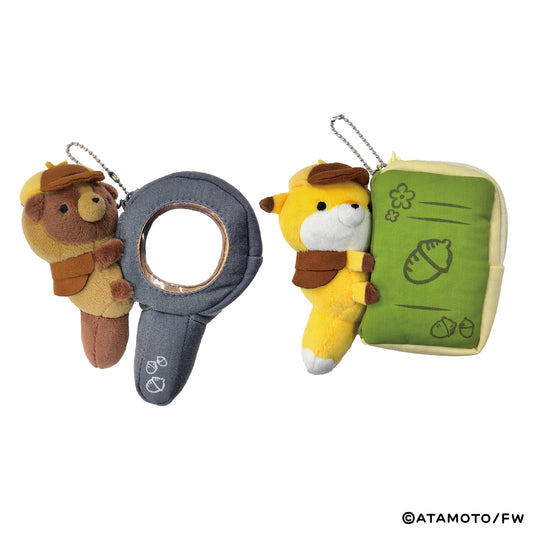 【タヌキとキツネ】ポーチキーホルダー