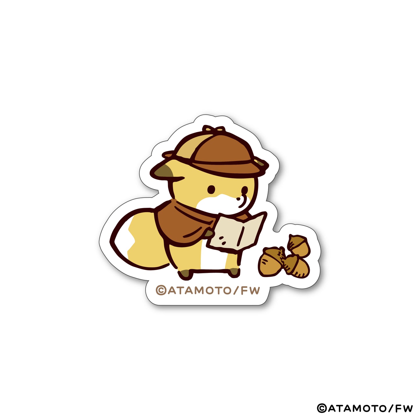 【タヌキとキツネ】ダイカットステッカー