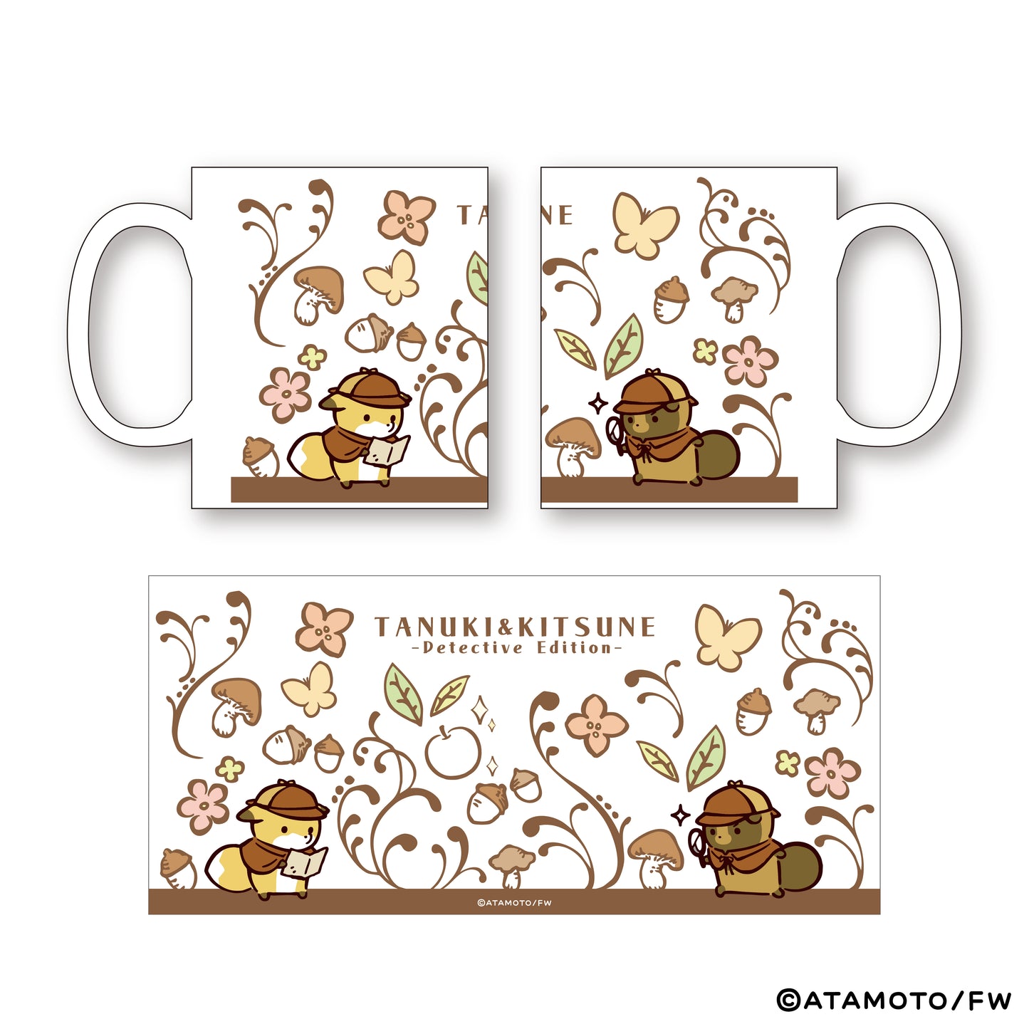 【タヌキとキツネ】マグカップ