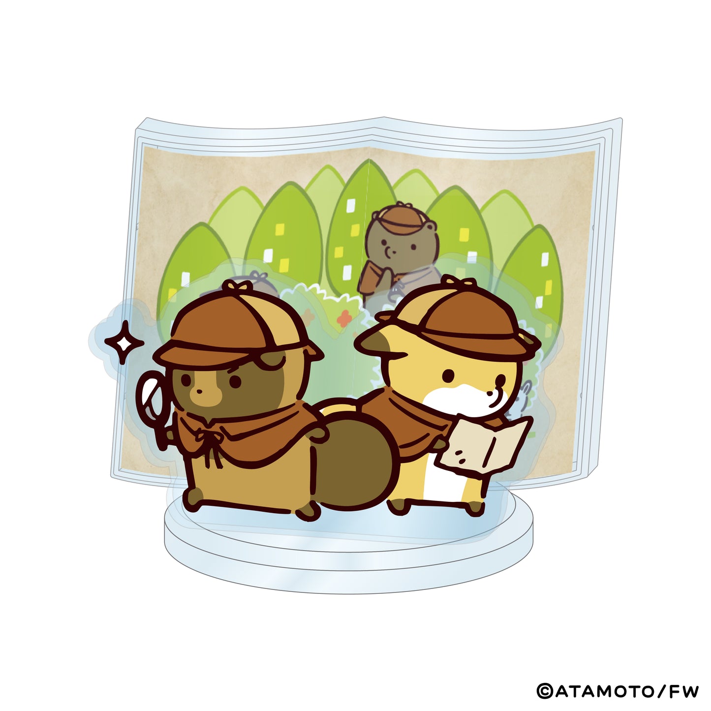 【タヌキとキツネ】デルコミ（アクリルスタンド）