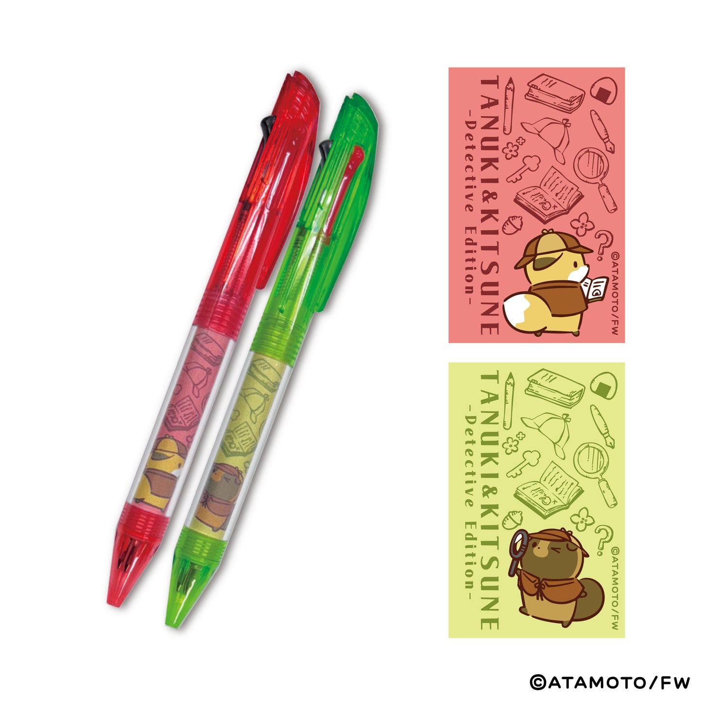 【タヌキとキツネ】ボールペン２種セット