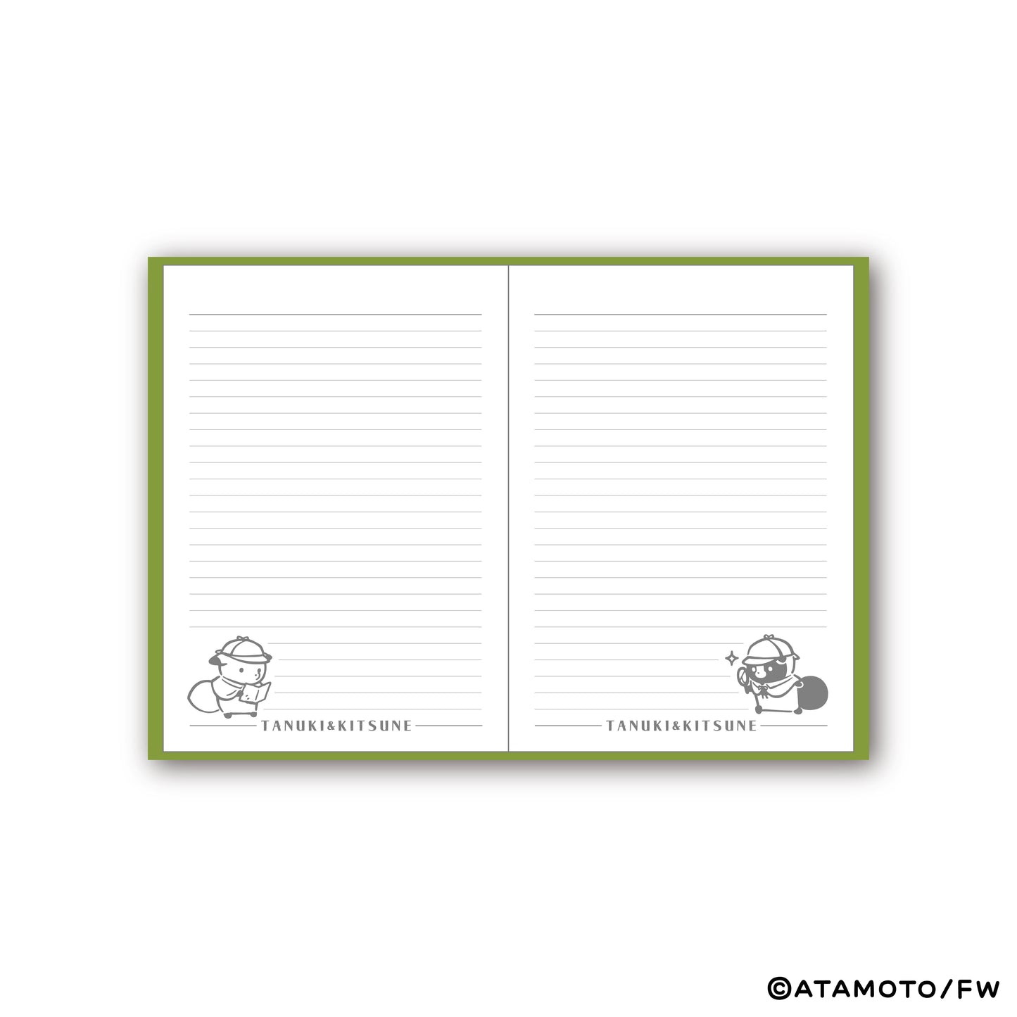【タヌキとキツネ】A6ノート