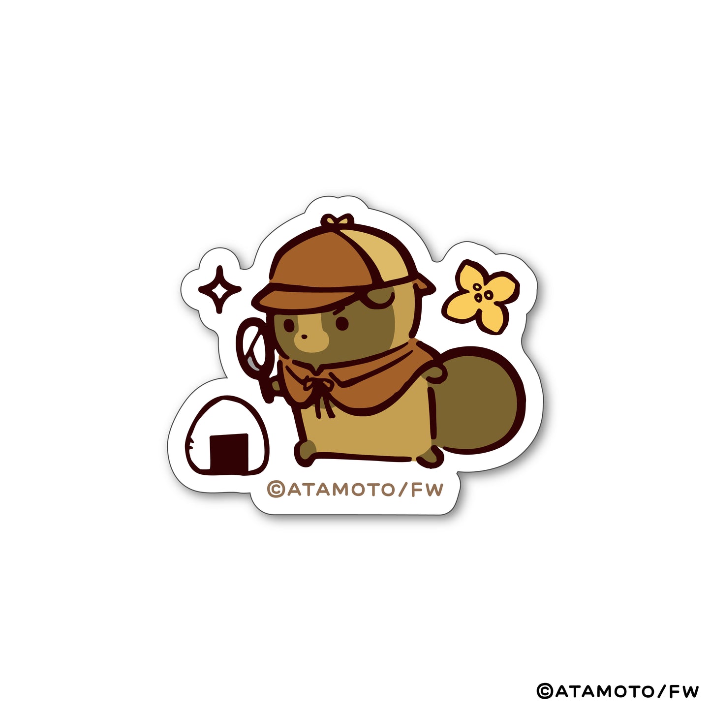 【タヌキとキツネ】ダイカットステッカー