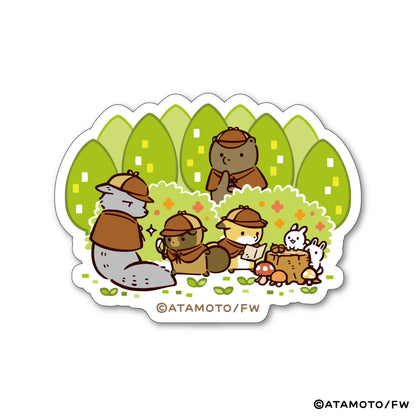 【タヌキとキツネ】ダイカットステッカー