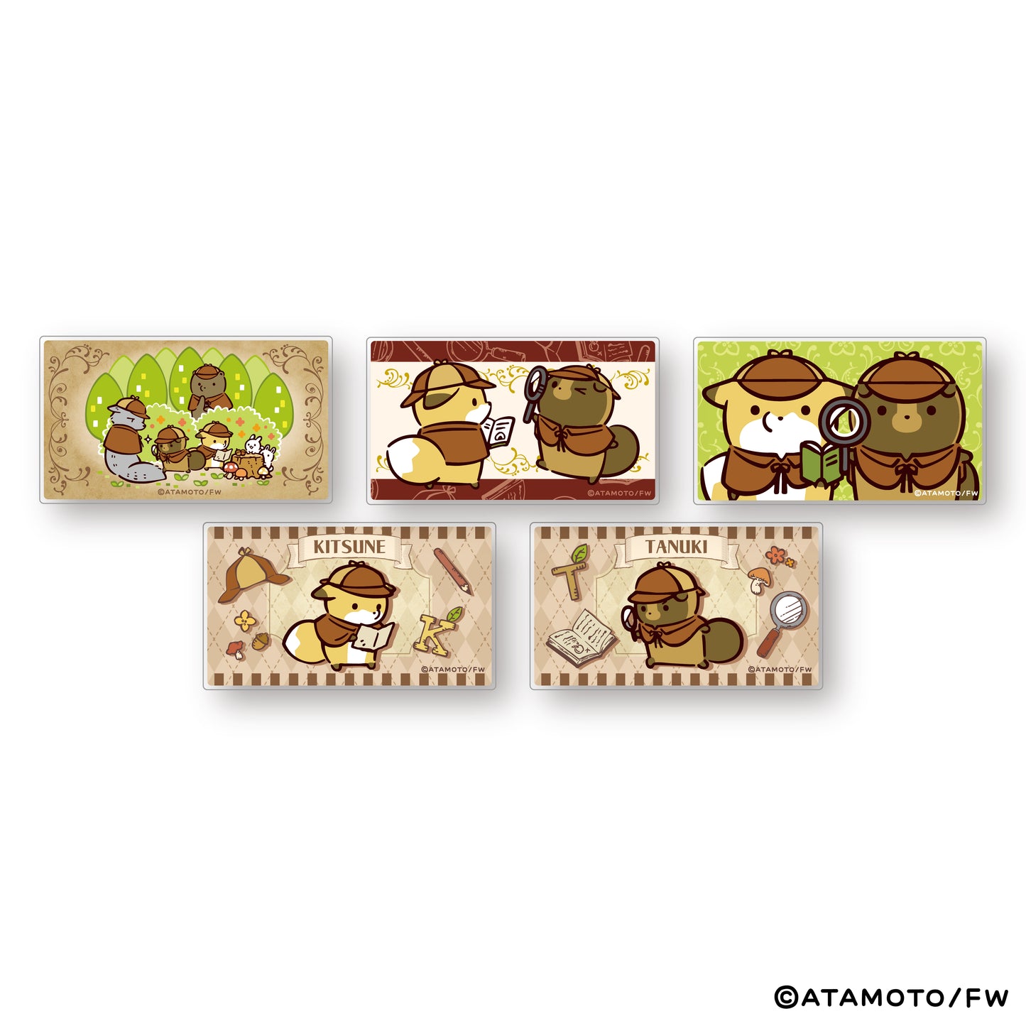 【タヌキとキツネ】アクリルブロック（ブラインド商品）